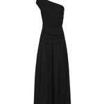 Abito midi in maglia drappeggiata RS26108M B SELF-PORTRAIT 