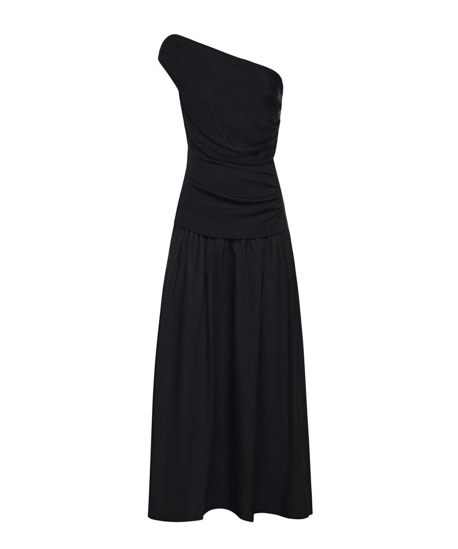 Abito midi in maglia drappeggiata RS26108M B SELF-PORTRAIT 