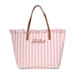 Borsa City in canvas a righe CBF0001 01764L MC2 SAINT BARTH 