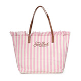 Borsa City in canvas a righe CBF0001 01764L MC2 SAINT BARTH 