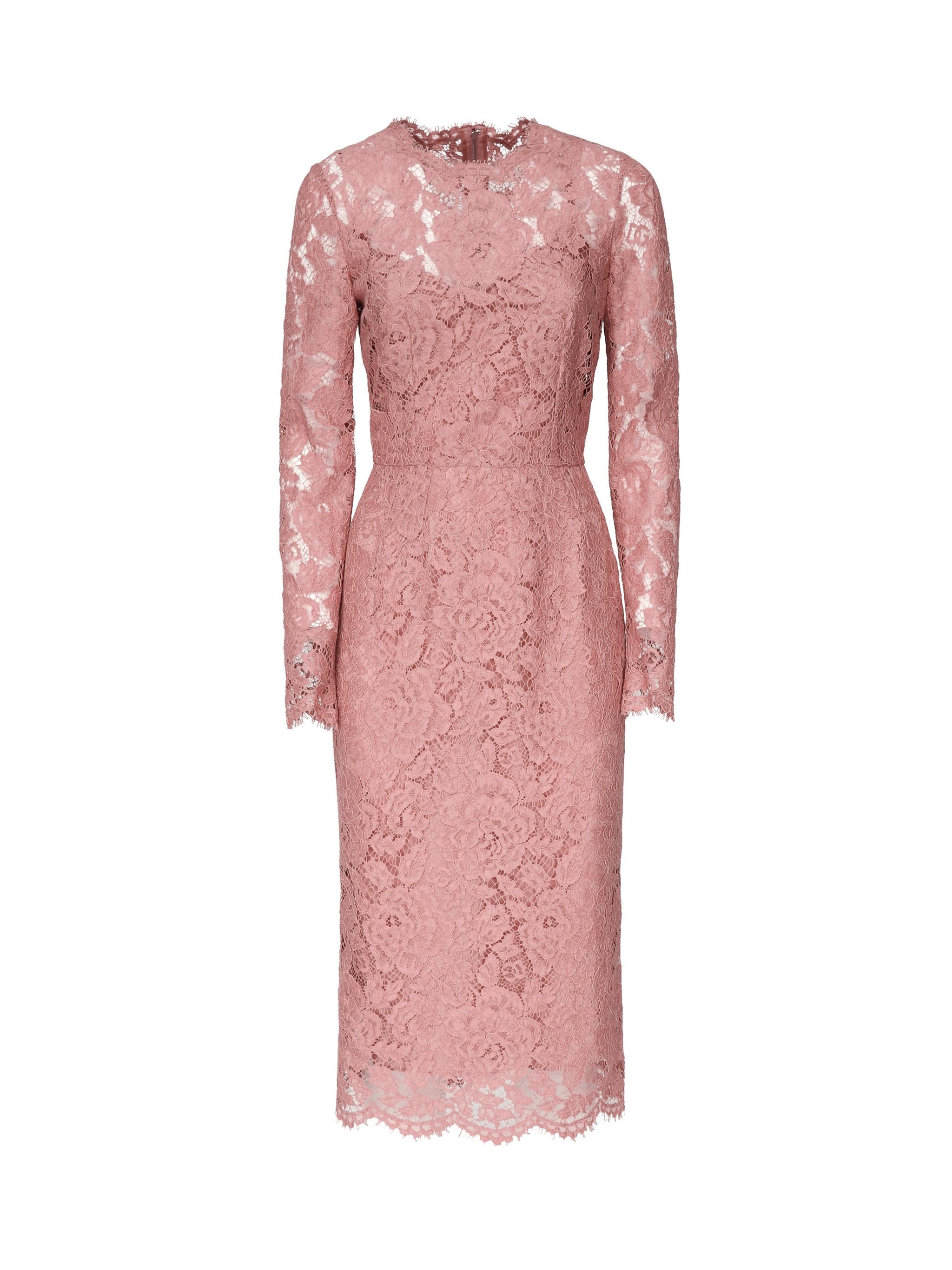 Abito longuette a tubino in pizzo F6M0DT HLM7LF0473 DOLCE & GABBANA 