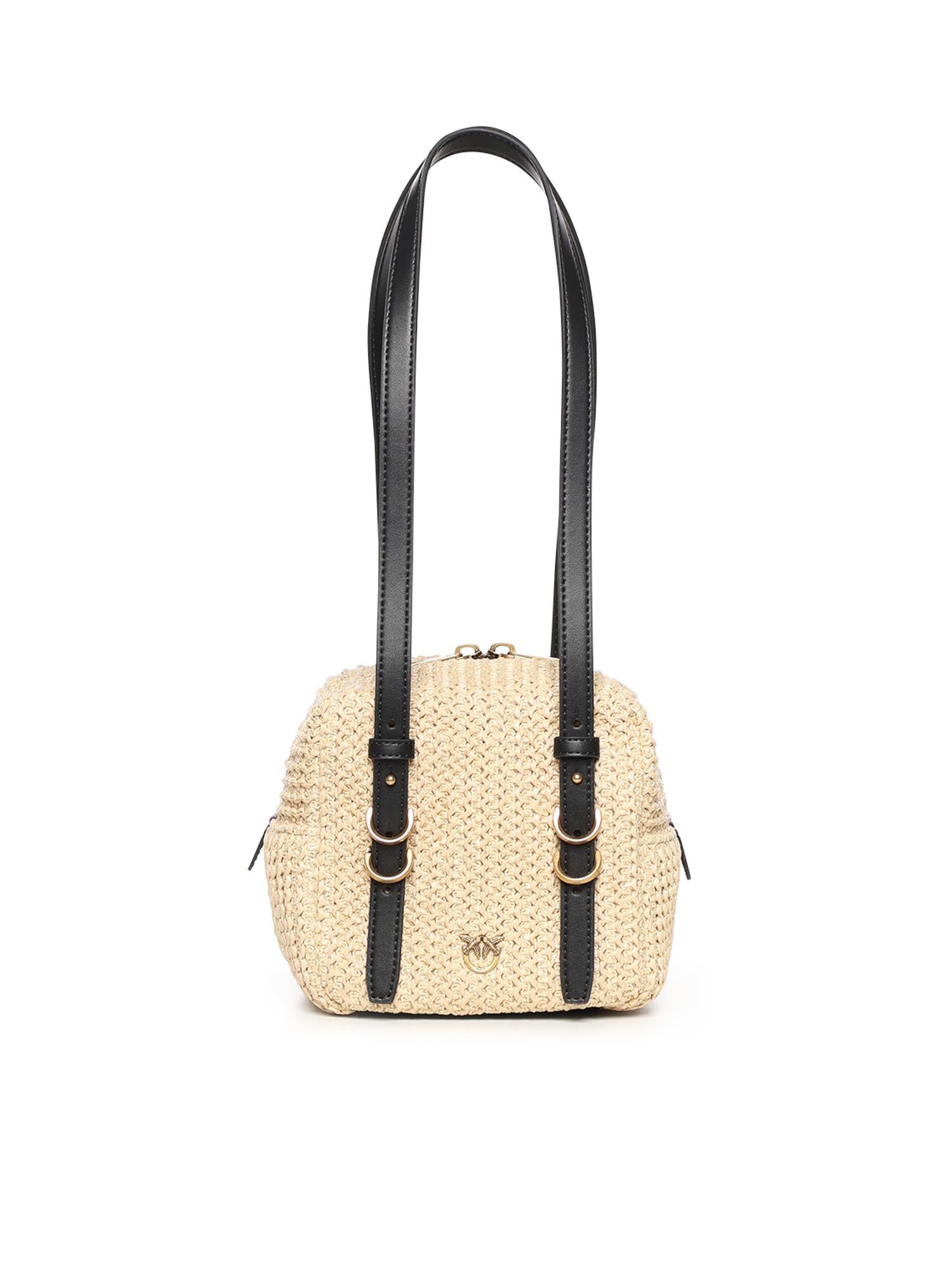Borsa a tracolla Cubic Bag in rafia 106465 A391C24Q PINKO 