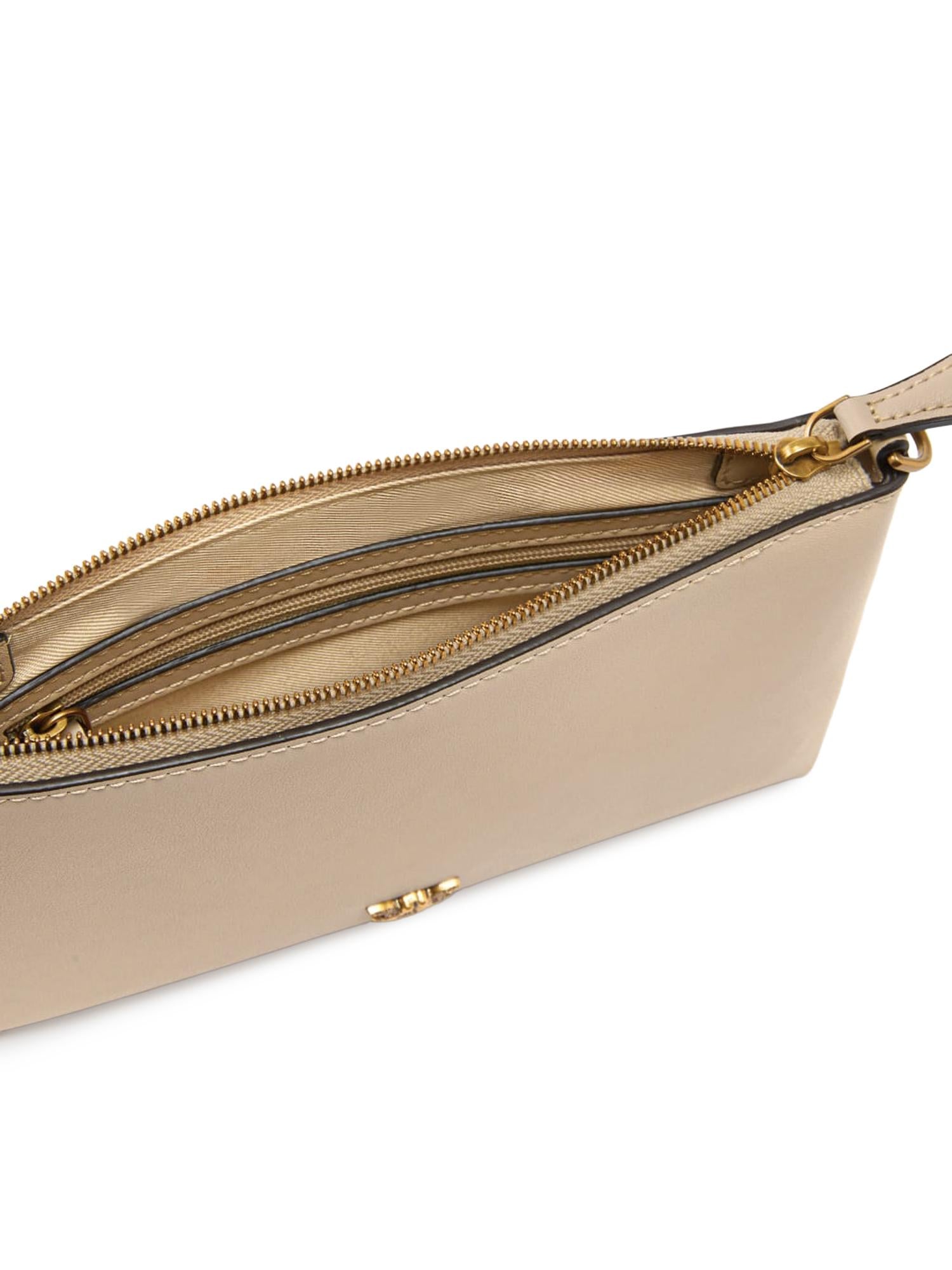 Pochette piatta in pelle con logo Love Birds 104277 A0F1C50Q PINKO 