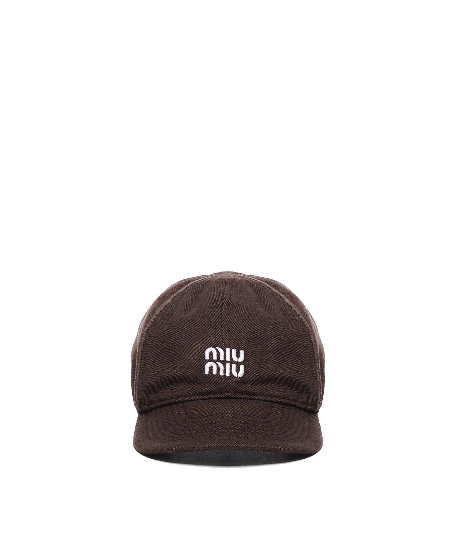 Cappello da baseball in denim 5HC369 2CR1F04FH MIU MIU 