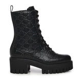 Stivaletto stringato in pelle GG 840739 AAE5Q1000 GUCCI 