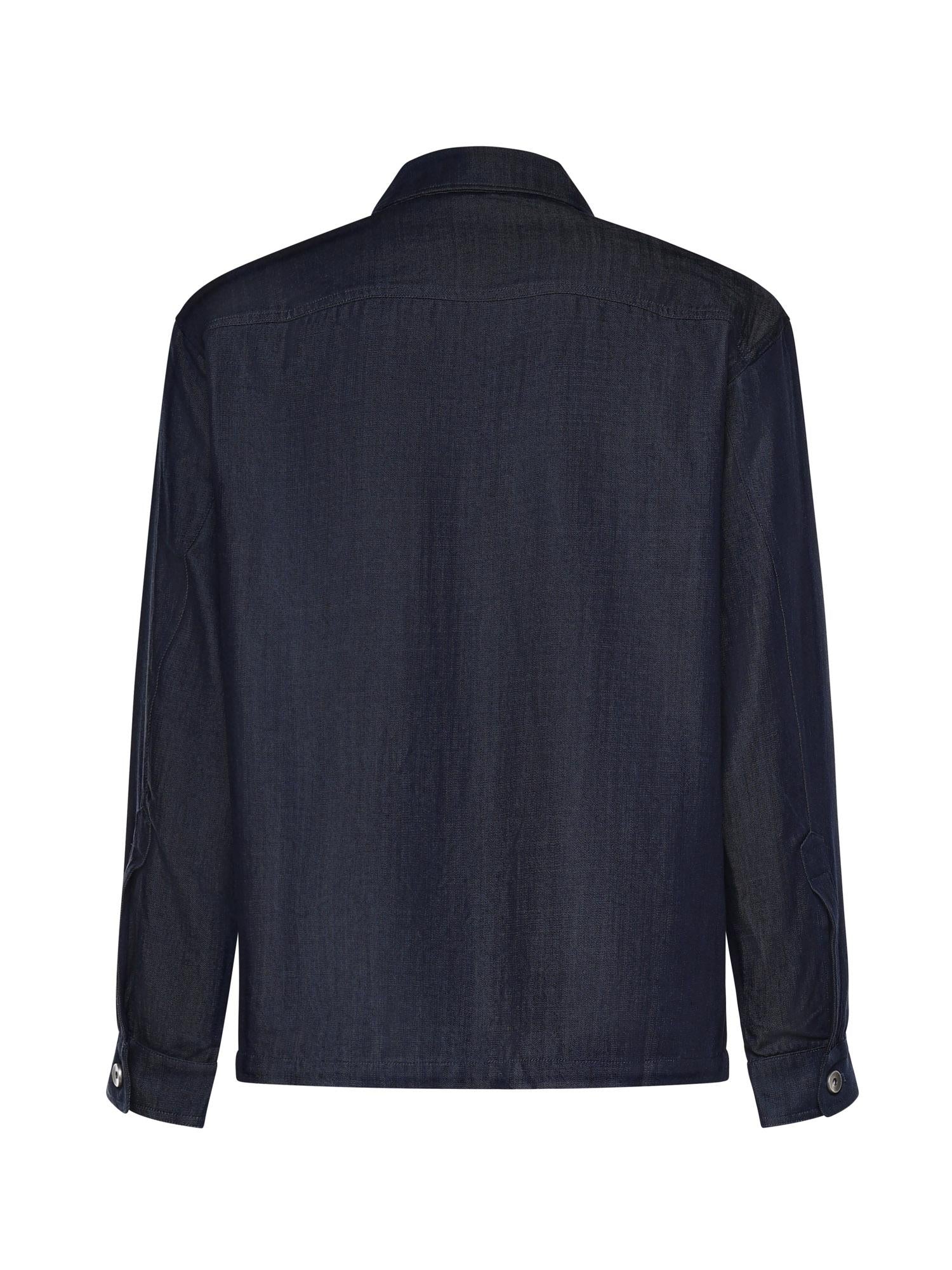 Overshirt Suva in lyocell 026ST150DE BLU SCURO WOC 