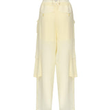 Pantaloni cargo in georgette trasparente 104751 A21FD22 PINKO 
