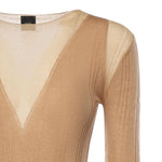 Maglia a coste con trasparenze 106317 A34BC83 PINKO 