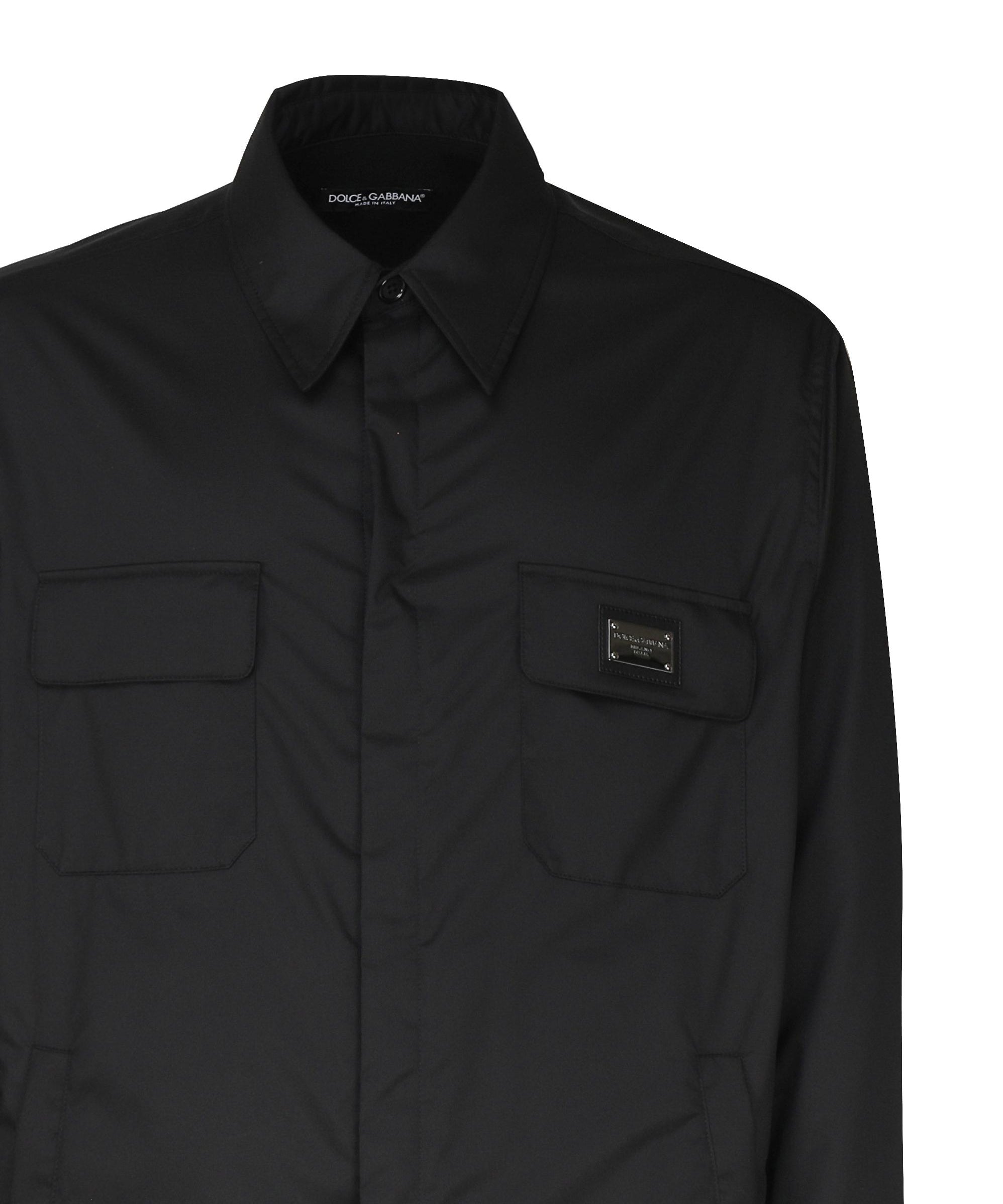 Camicia in tessuto semilucido e targhetta con logo G5KI7T GG731N0000 DOLCE & GABBANA 