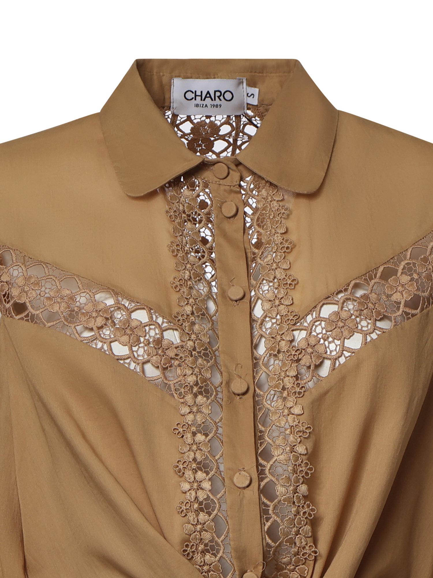 Camicia cropped Devi in voile di cotone 261200 CINNAMON CHARO RUIZ 