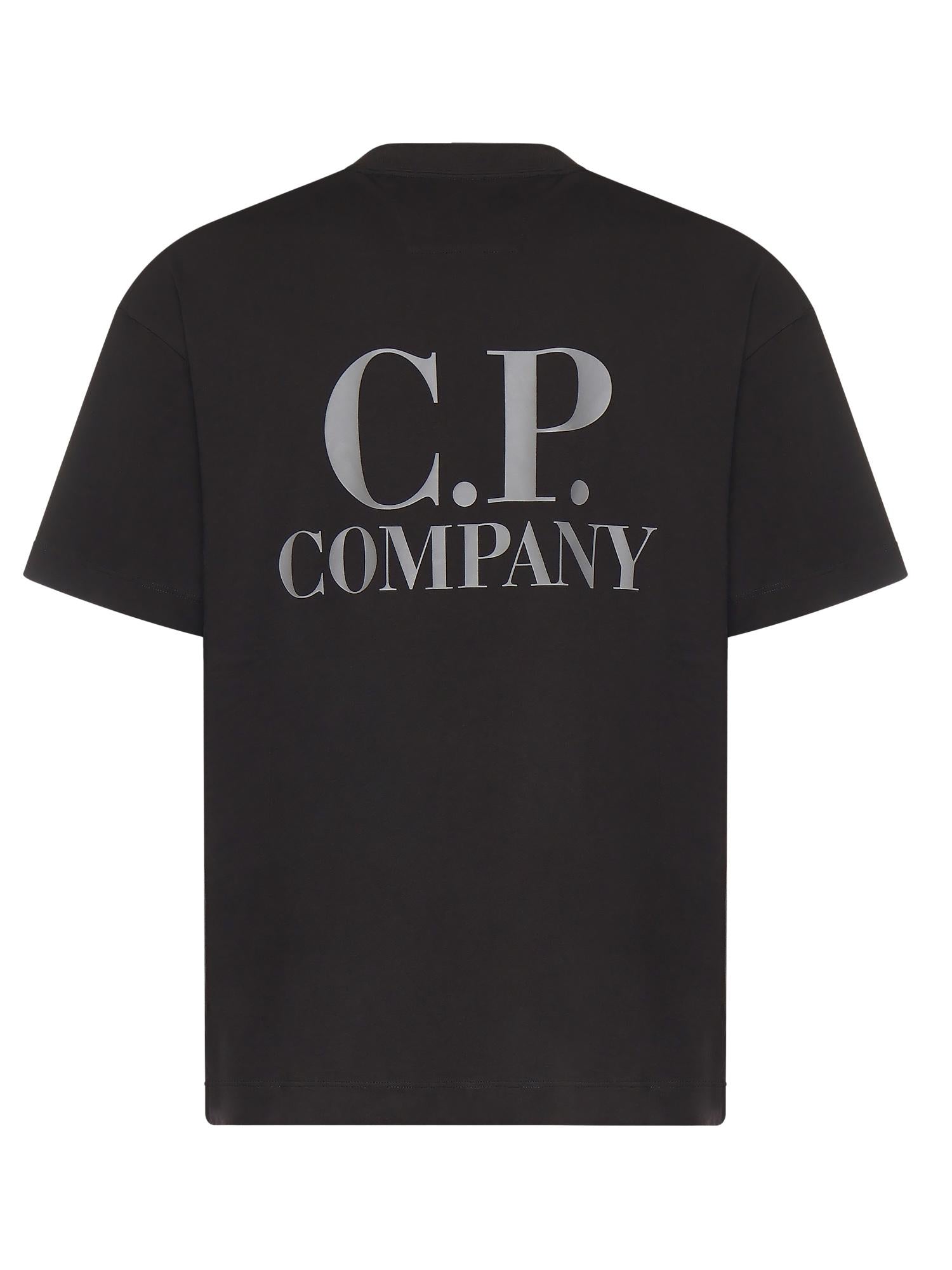 T-shirt in jersey di cotone con logo 20CMTS086A 005100W999 C.P. COMPANY 