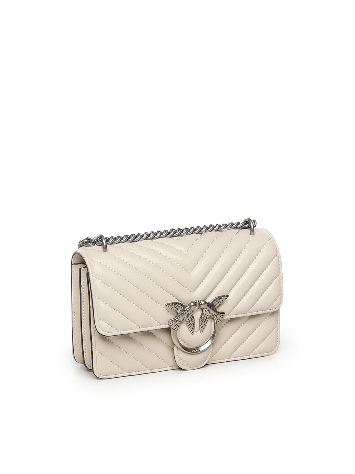 Borsa piccola a tracolla Love Bag One Chevron 100074 A0GKZ14O PINKO 