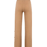 Pantaloni in maglia con bottoni decorativi in oro MMDMA4060 CAMMELLO MARIUCCIA Milano 
