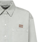 Camicia in gabardine washed MK2018 1350F0089 MIU MIU 