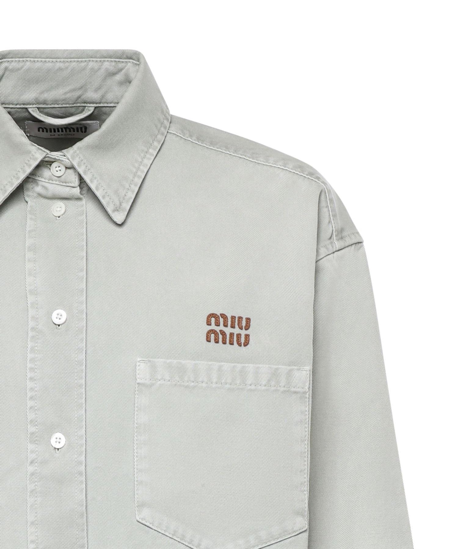 Camicia in gabardine washed MK2018 1350F0089 MIU MIU 