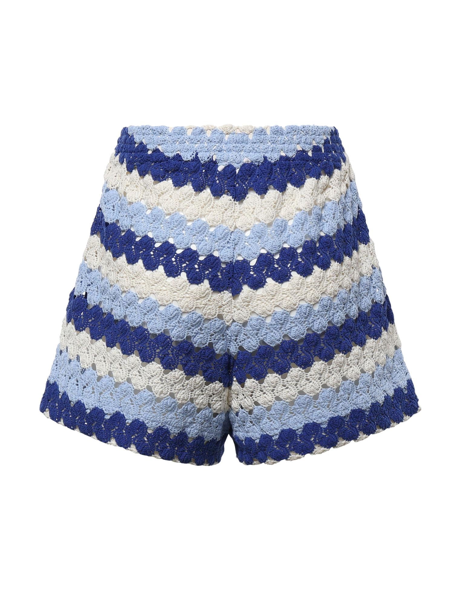 Shorts Meave in crochet a righe MEA002 00585L MC2 SAINT BARTH 