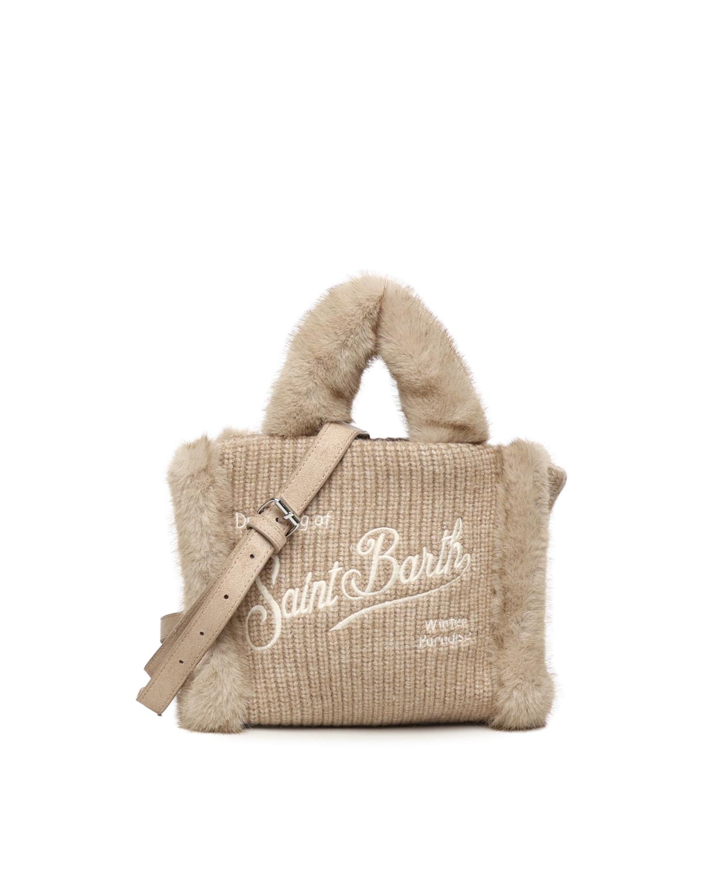 Mini bag Vanity shearling rib in misto lana VAMI022 00295I MC2 SAINT BARTH 