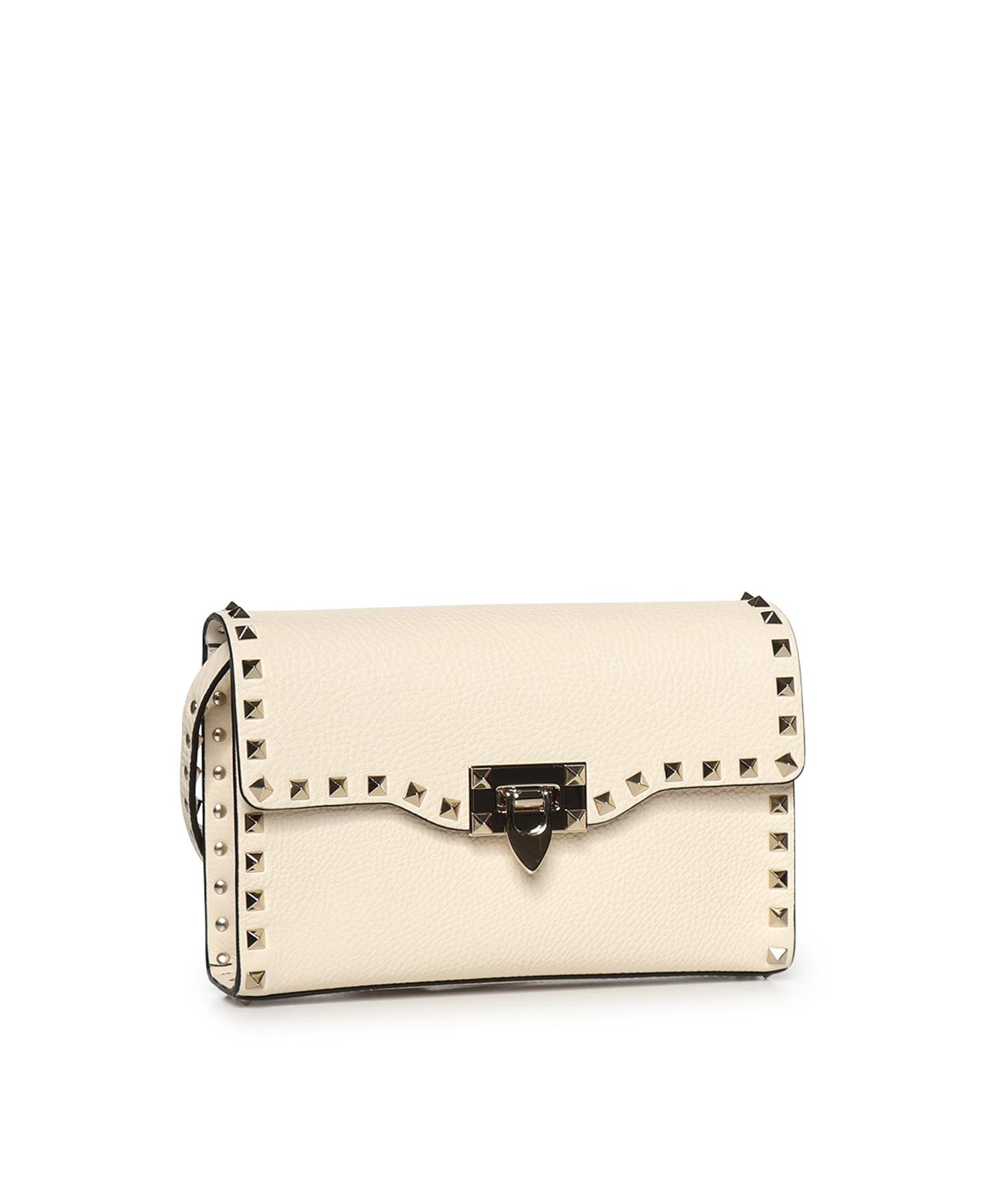 Borsa piccola a tracolla Rockstud in vitello granato 8W2B0181 VSFI16 VALENTINO GARAVANI 
