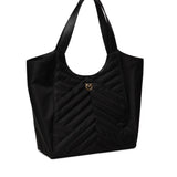 Borsa shopper in tessuto trapunta puzzle 104536 A1EUZ99Q PINKO 