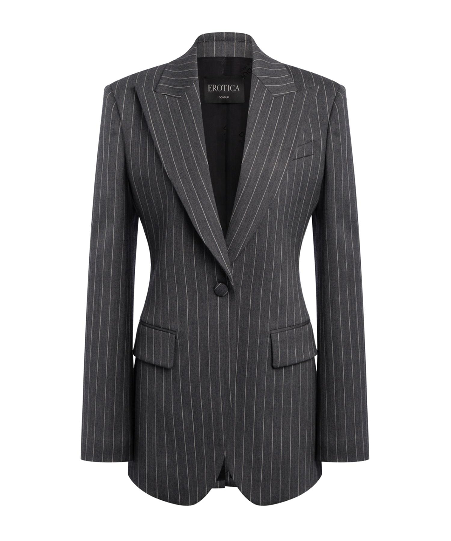 Blazer monopetto in fresco di lana gessato DJ847 ES0080D903 DONDUP 