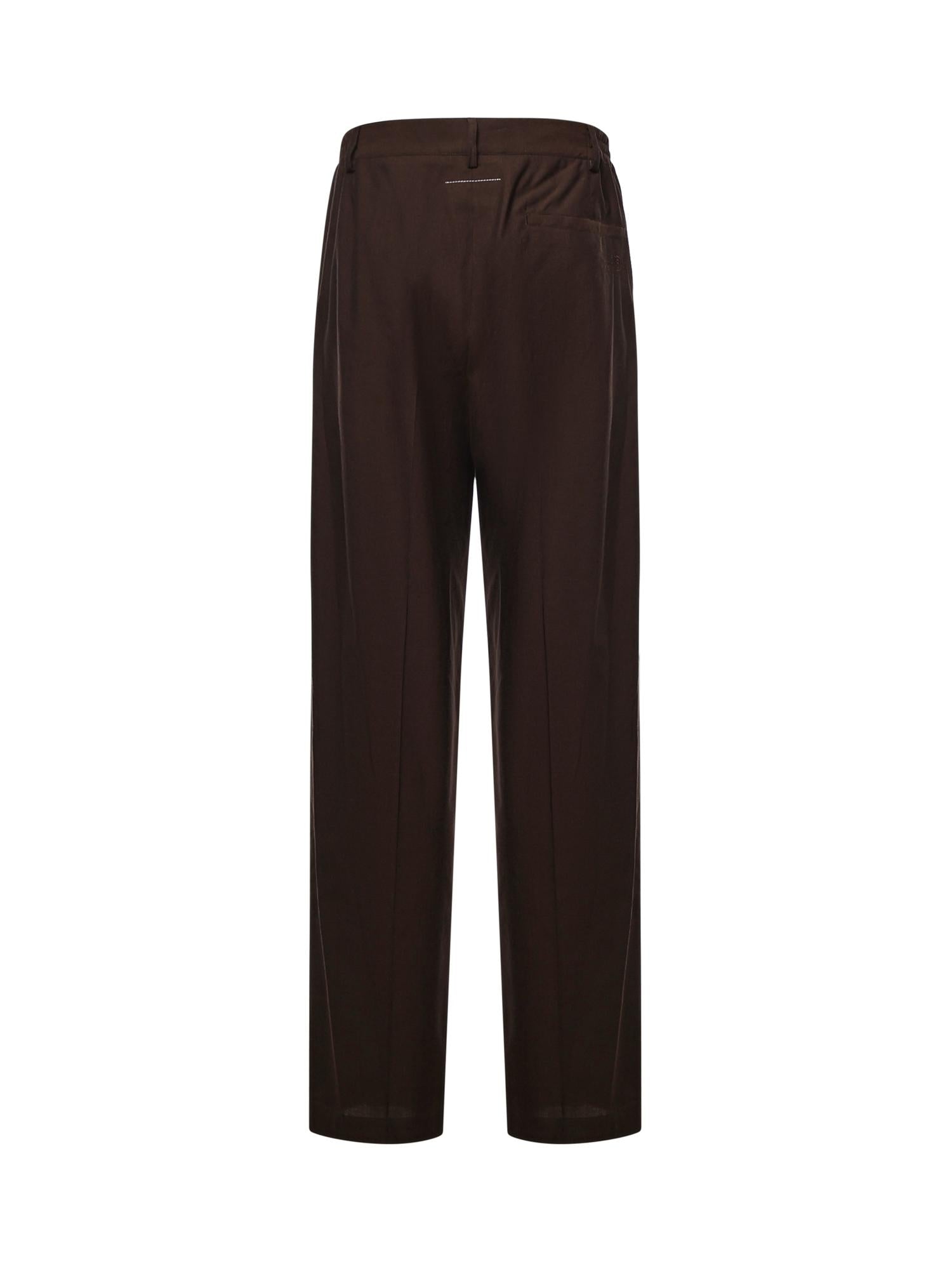 Pantaloni in tessuto camiceria di lana SH0KA0074 M36006142 MM6 Maison Margiela 