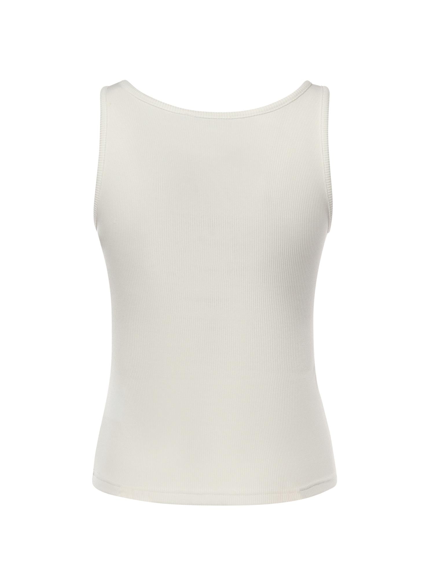 Top Crystal in maglia a coste 25041333 WHITE CHRISTOPHER ESBER 