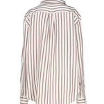 Camicia a righe in seta con collo foulard 748134 V35L09032 BOTTEGA VENETA 