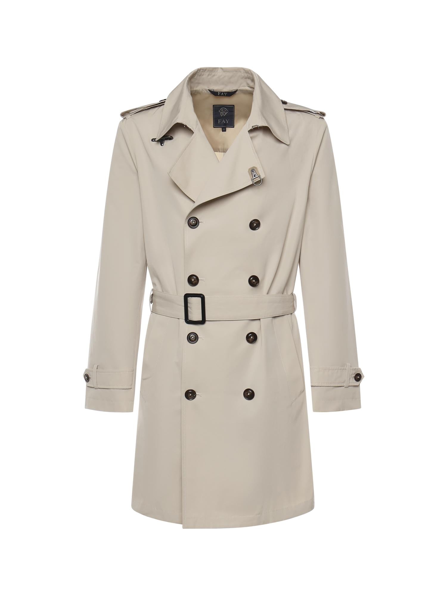 Trench in microfaille misto cotone NAM60520320ZAV C002 FAY 