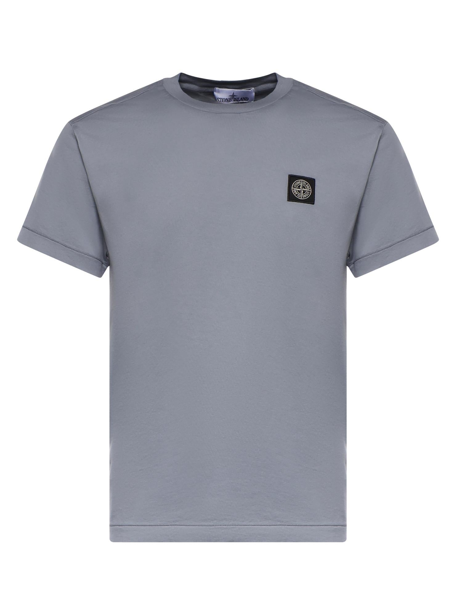 T-shirt con patch Compass in jersey di cotone L1S152100027 S0013V0024 STONE ISLAND 