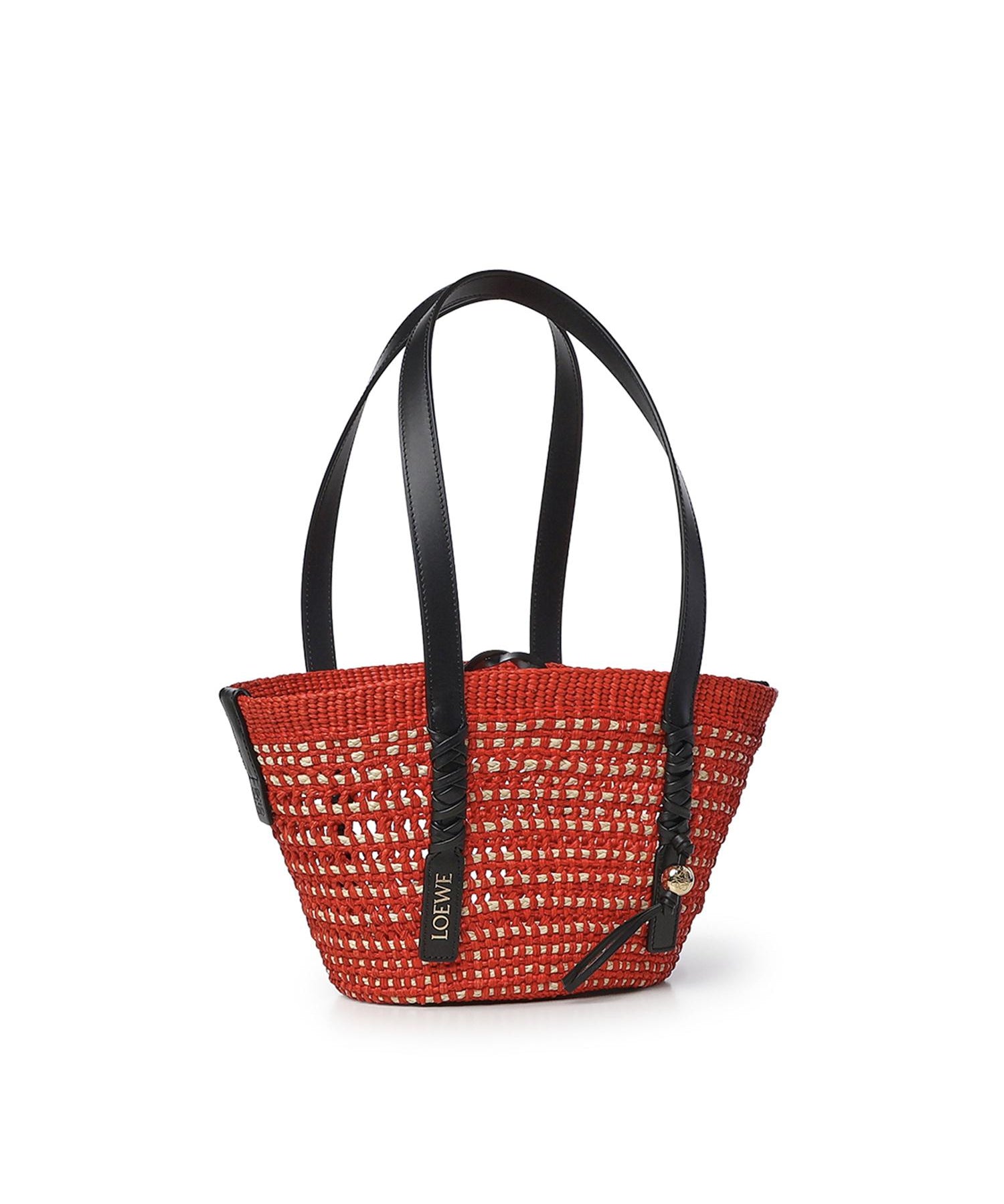 Borsa cesto Braid piccola in palma Iraca e pelle di vitello ASCPIBSX01 7116 LOEWE 