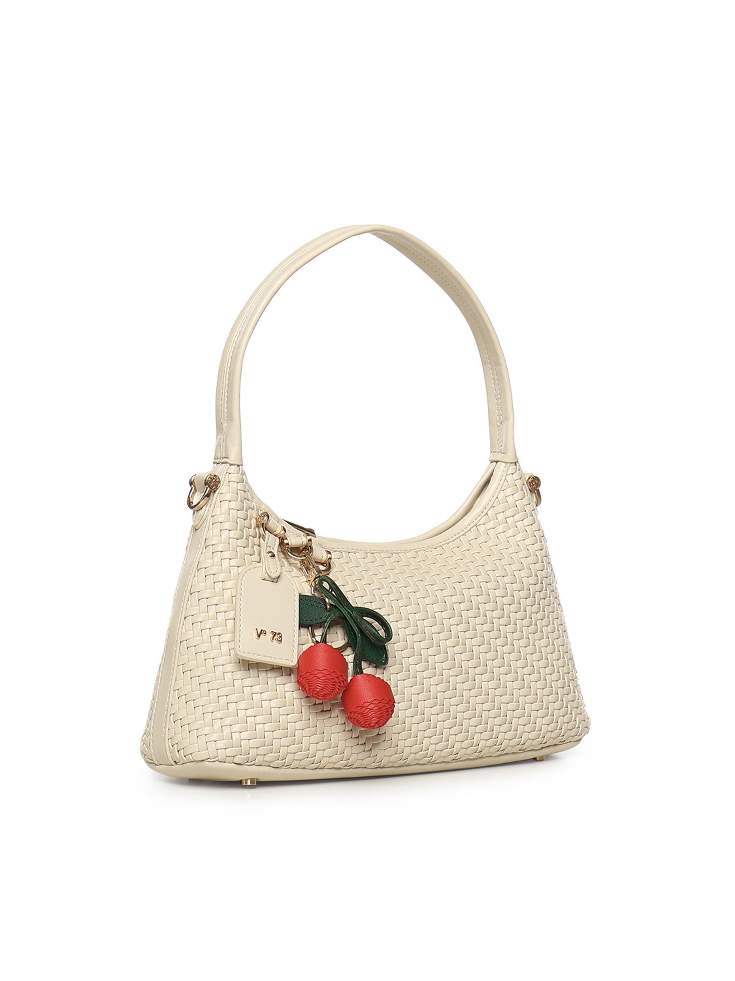 Borsa a spalla Zelda in pelle 73BS9O603 ZELDAOFF WHITE V° 73 