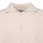 Polo a rombi in maglia KN007 BEI BONSAI 