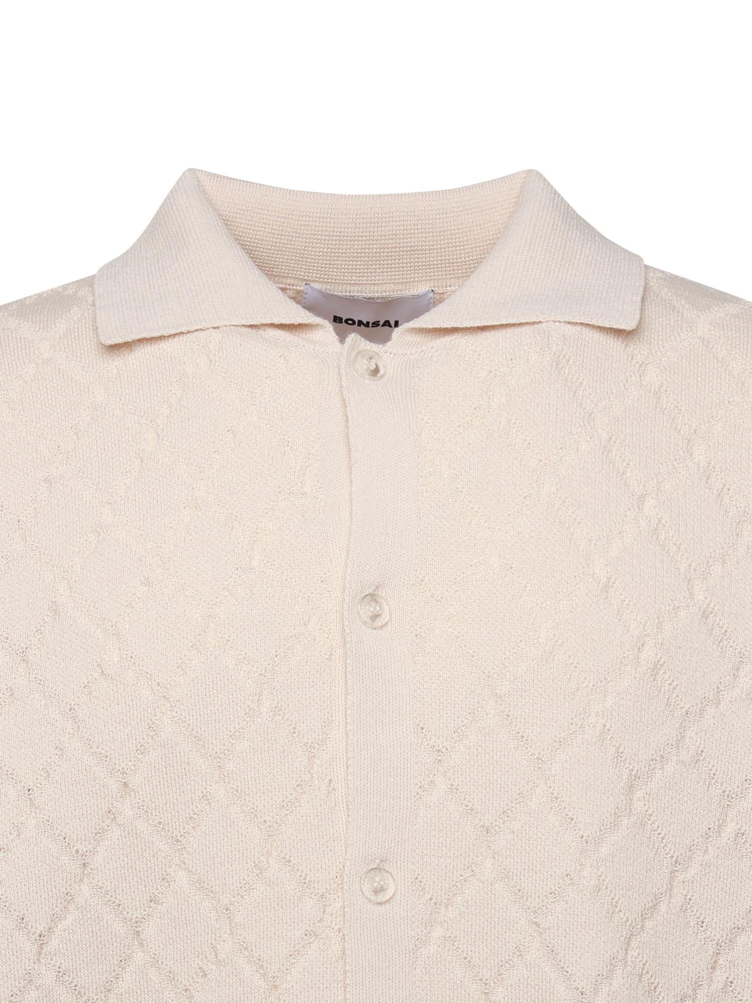 Polo a rombi in maglia KN007 BEI BONSAI 