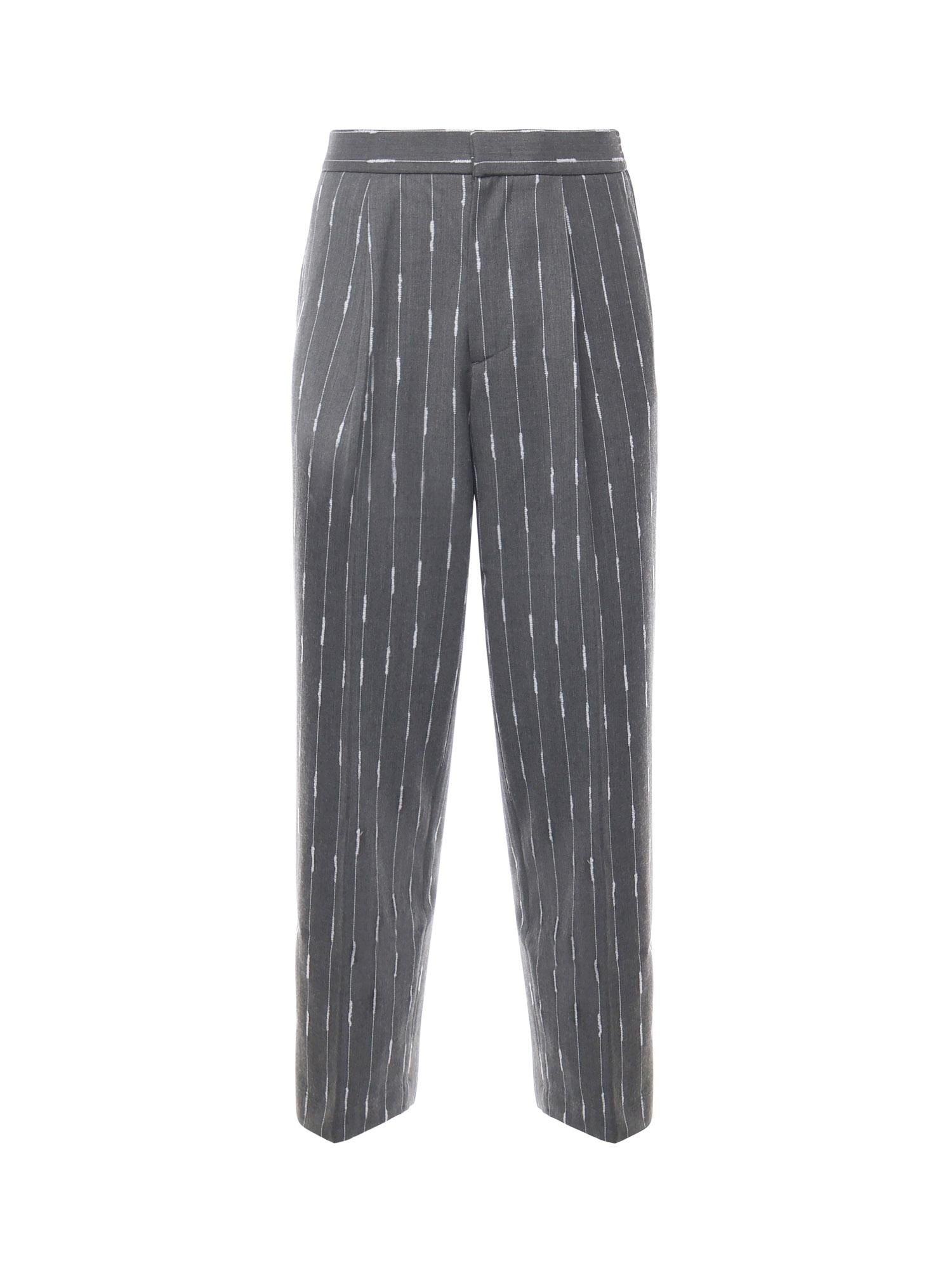 Pantaloni gessati con pinces PT005V3 GRY BONSAI 