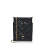 Bustina in pelle motivo chevron 105352 A2W2Z99Q PINKO 