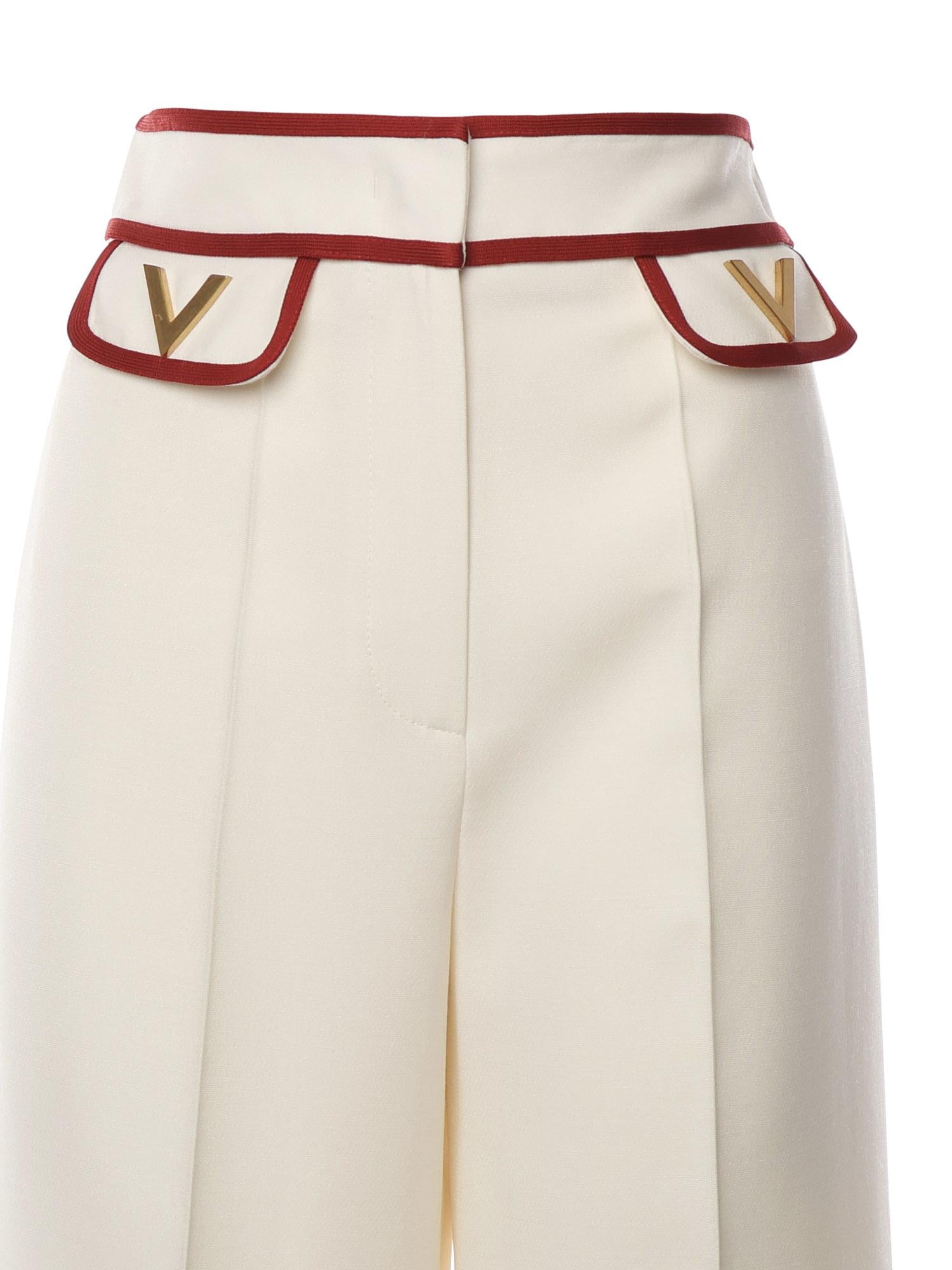Pantaloni in crepe couture 7B3RB654 1CFAS0 VALENTINO GARAVANI 