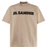 T-shirt in jersey di cotone con logo stampato J21GC0001 J20215236 JIL SANDER 