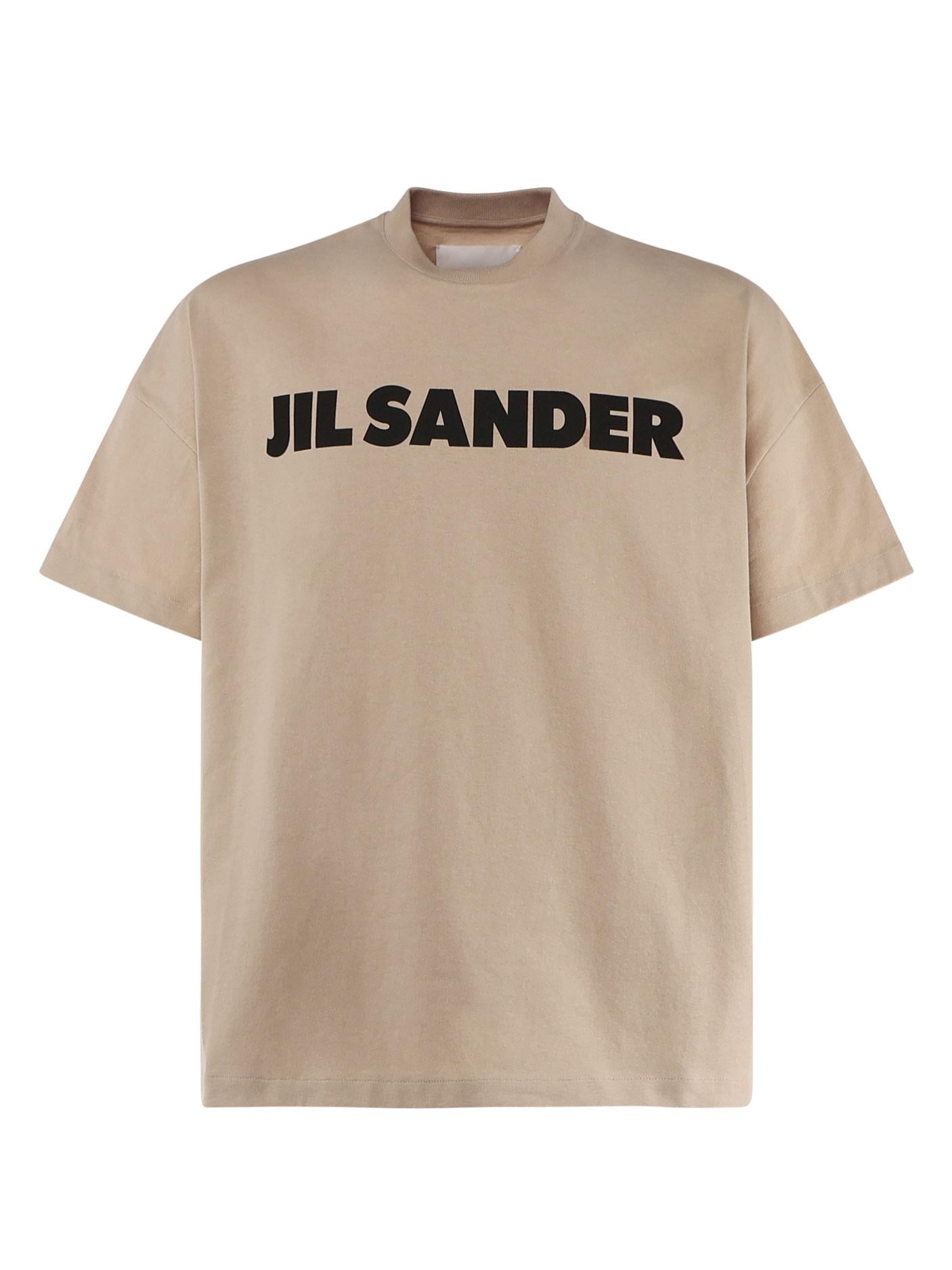 T-shirt in jersey di cotone con logo stampato J21GC0001 J20215236 JIL SANDER 
