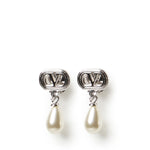 Orecchini Ovalette in metallo, perle e cristalli Swarovski® 8W2J0BG8 WKDDFF VALENTINO GARAVANI 