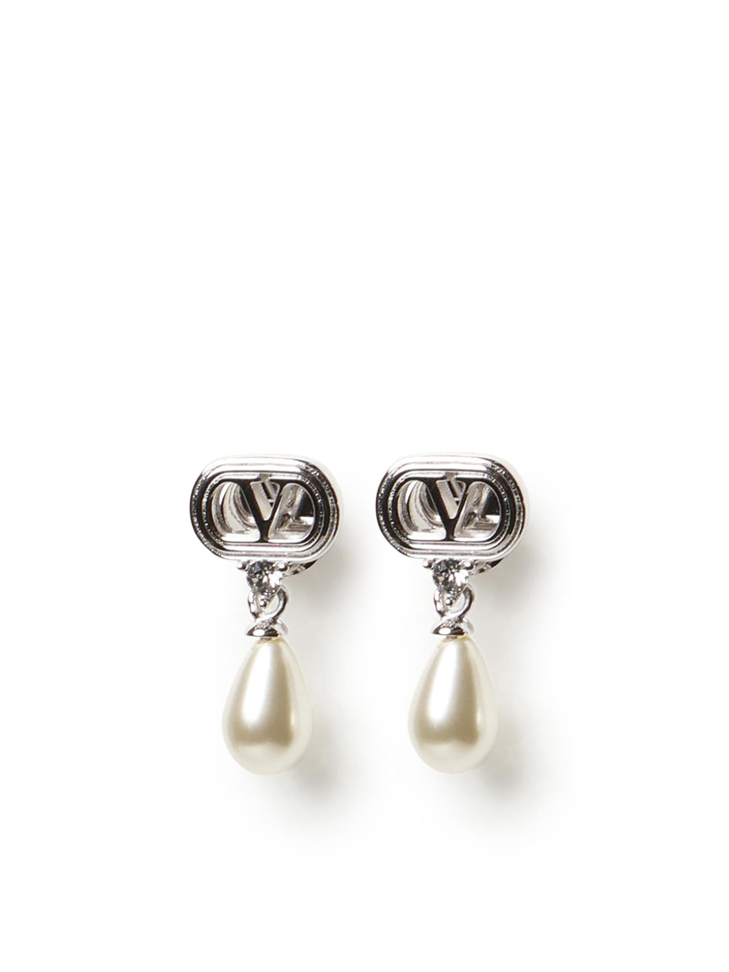 Orecchini Ovalette in metallo, perle e cristalli Swarovski® 8W2J0BG8 WKDDFF VALENTINO GARAVANI 