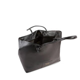 Borsa shopping in pelle con logo 73BP9VT01 LOLLI POPPOP BLACK V° 73 