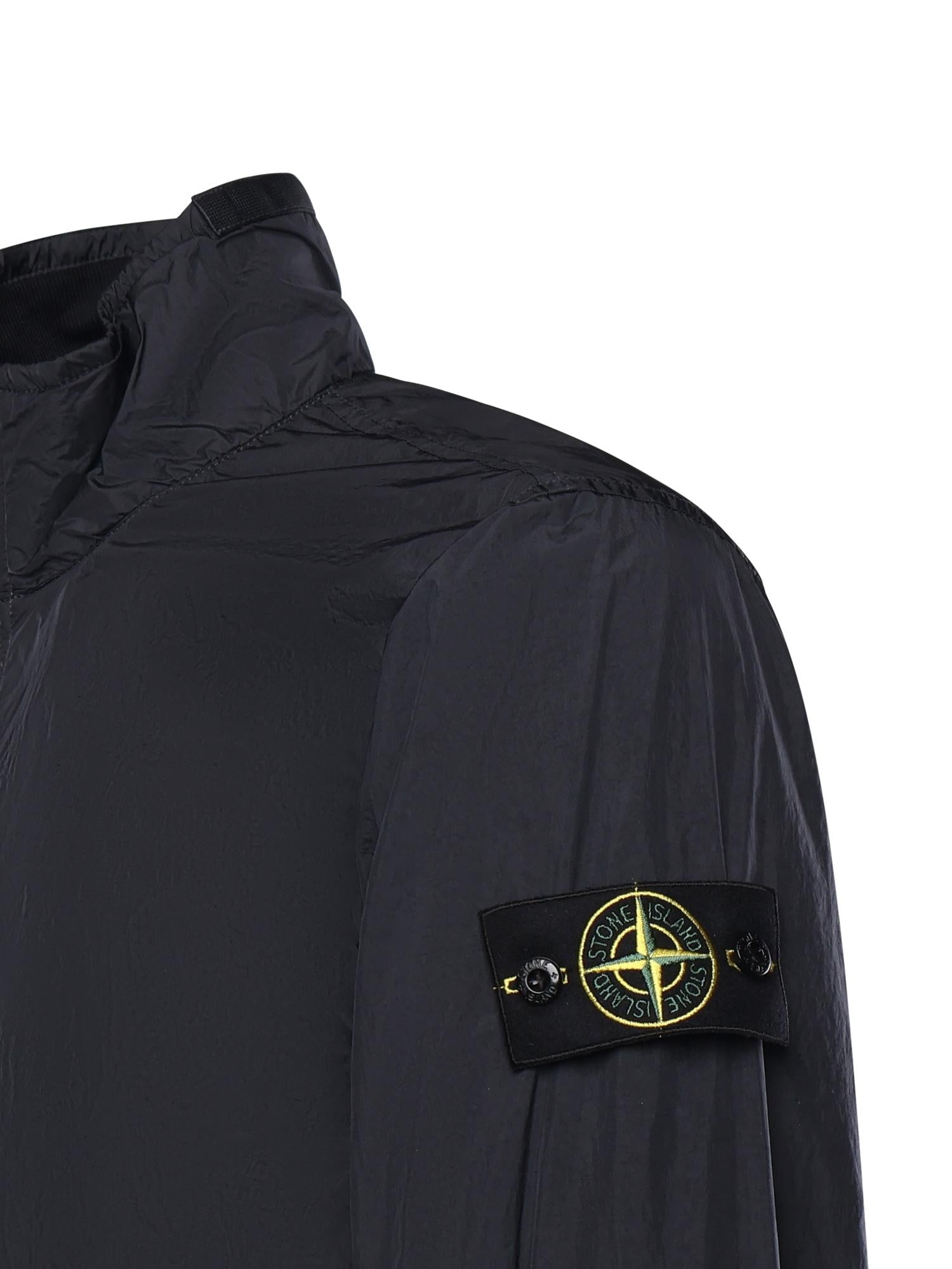 Giacca antigoccia in reps di nylon con logo L1S154100111 S0A23V0020 STONE ISLAND 