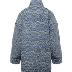 Parka in denim jacquard DJ732 DF0420DLP9800 DONDUP 