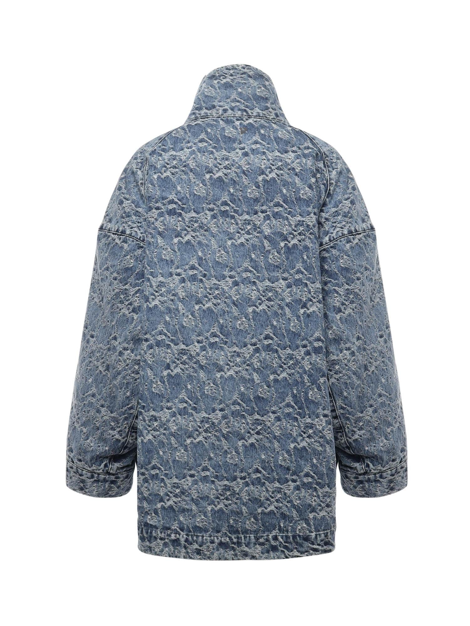 Parka in denim jacquard DJ732 DF0420DLP9800 DONDUP 