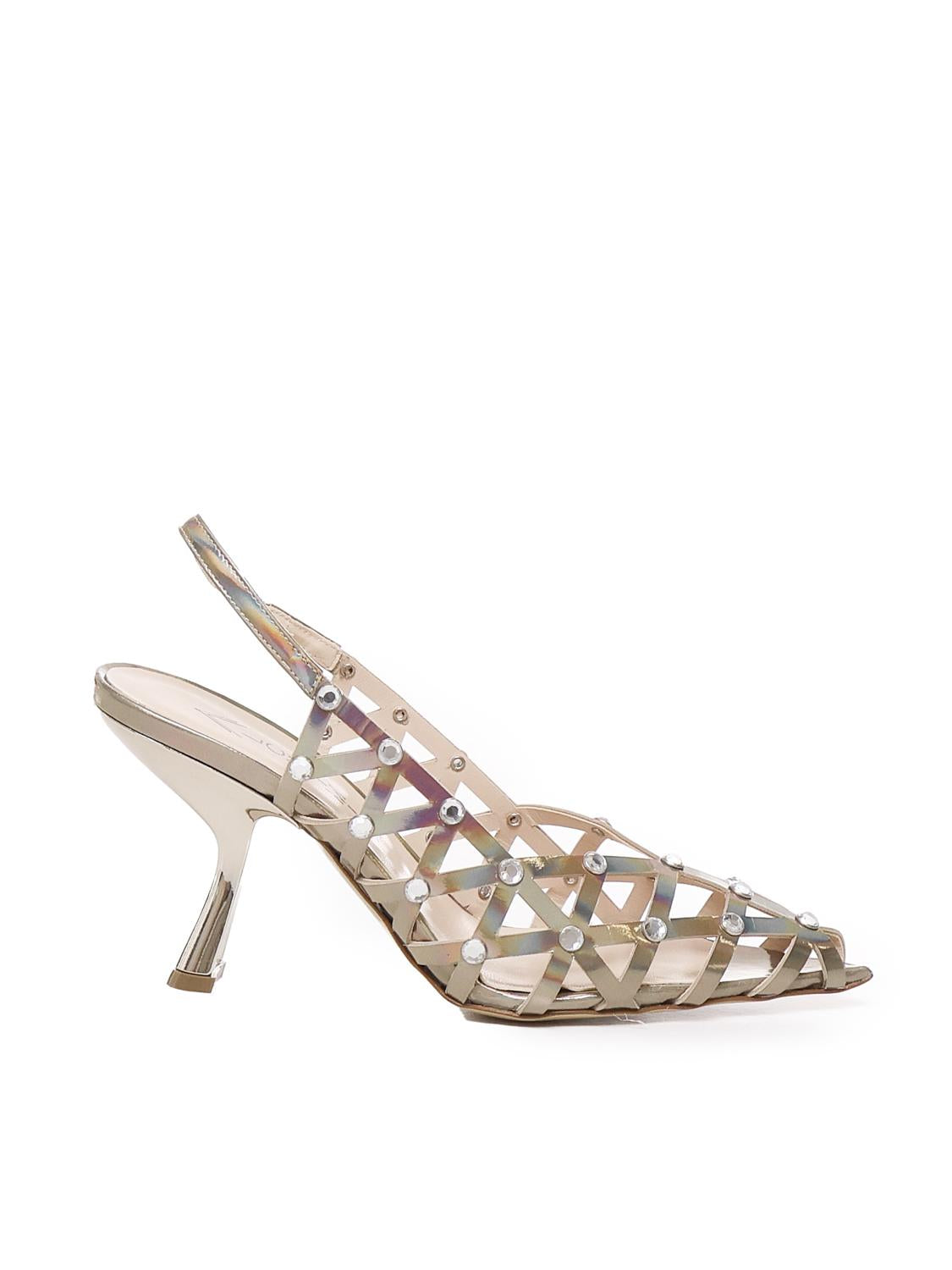Décolleté in pelle metallizzata CHARLIE S2402 IRIDEALBA ALCHIMIA 