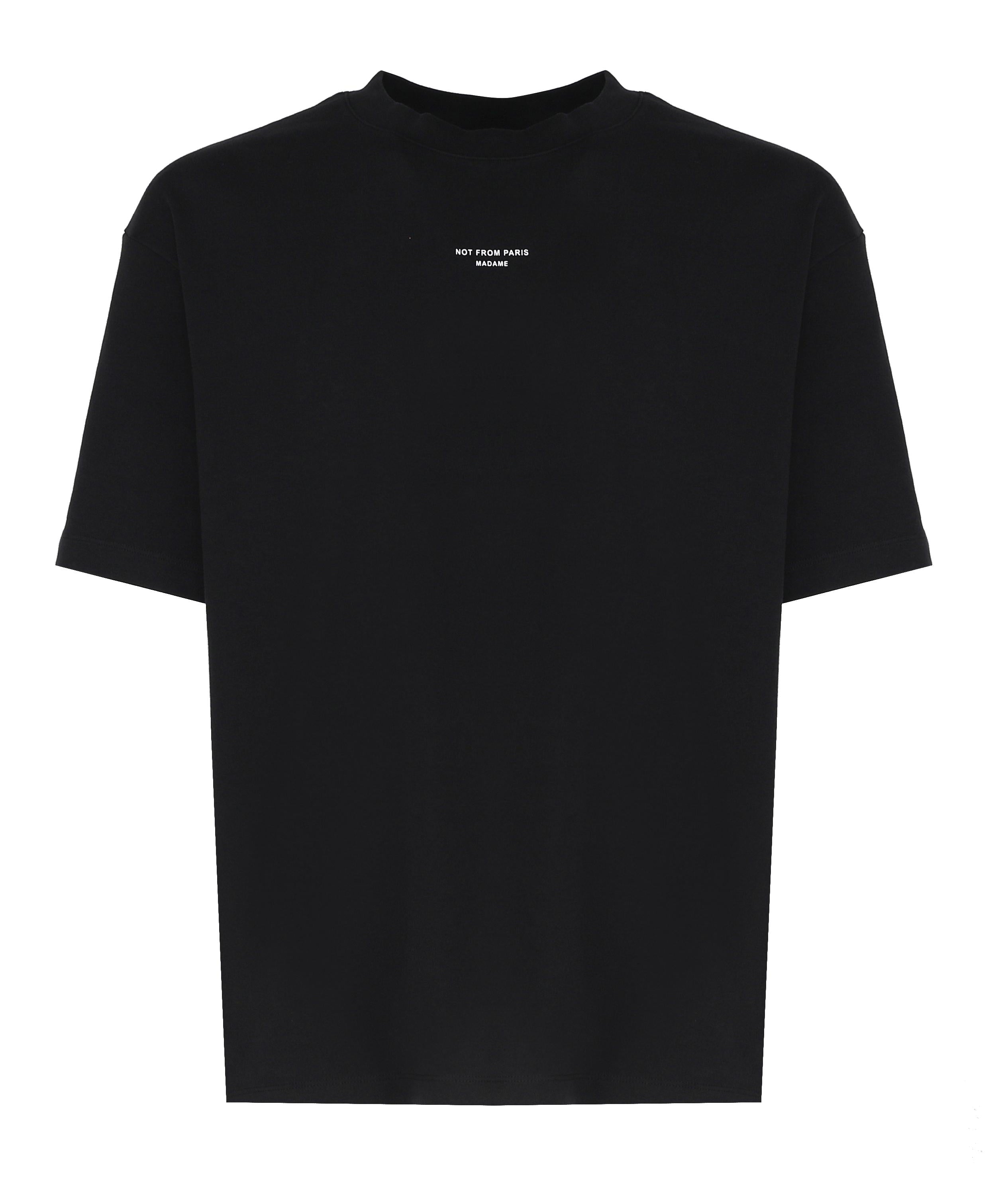 T-shirt Le Slogan Classique in cotone PERMTS202CO002 BL Drôle de Monsieur 