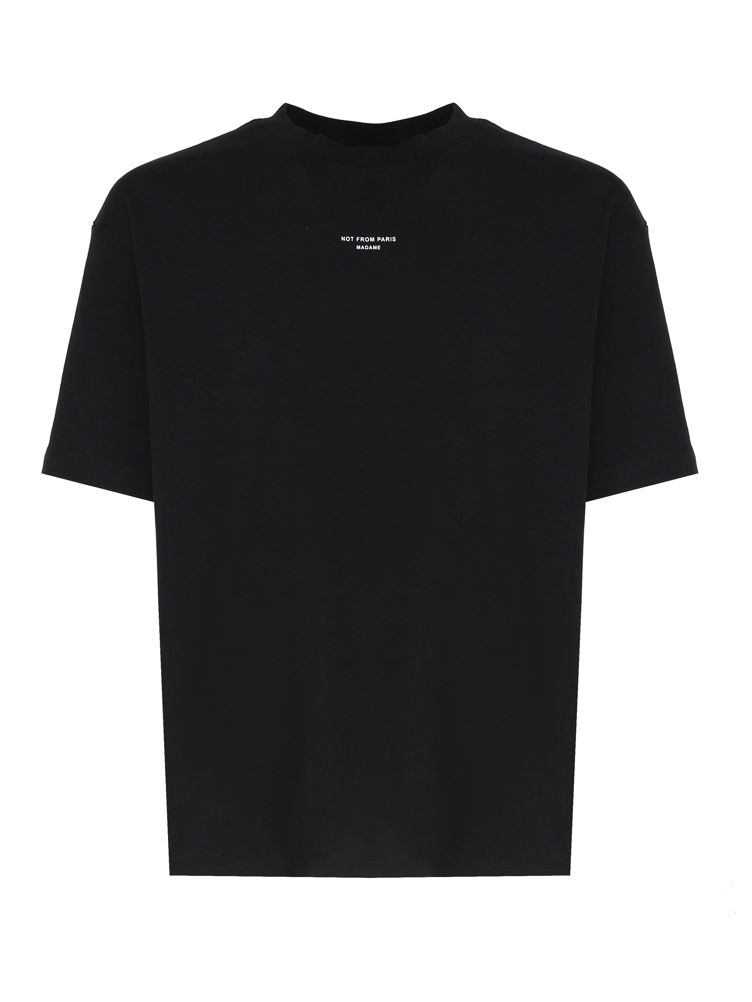 T-shirt Le Slogan Classique in cotone PERMTS202CO002 BL Drôle de Monsieur 