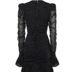 Abito in chiffon a pois 115224 000 ROTATE 