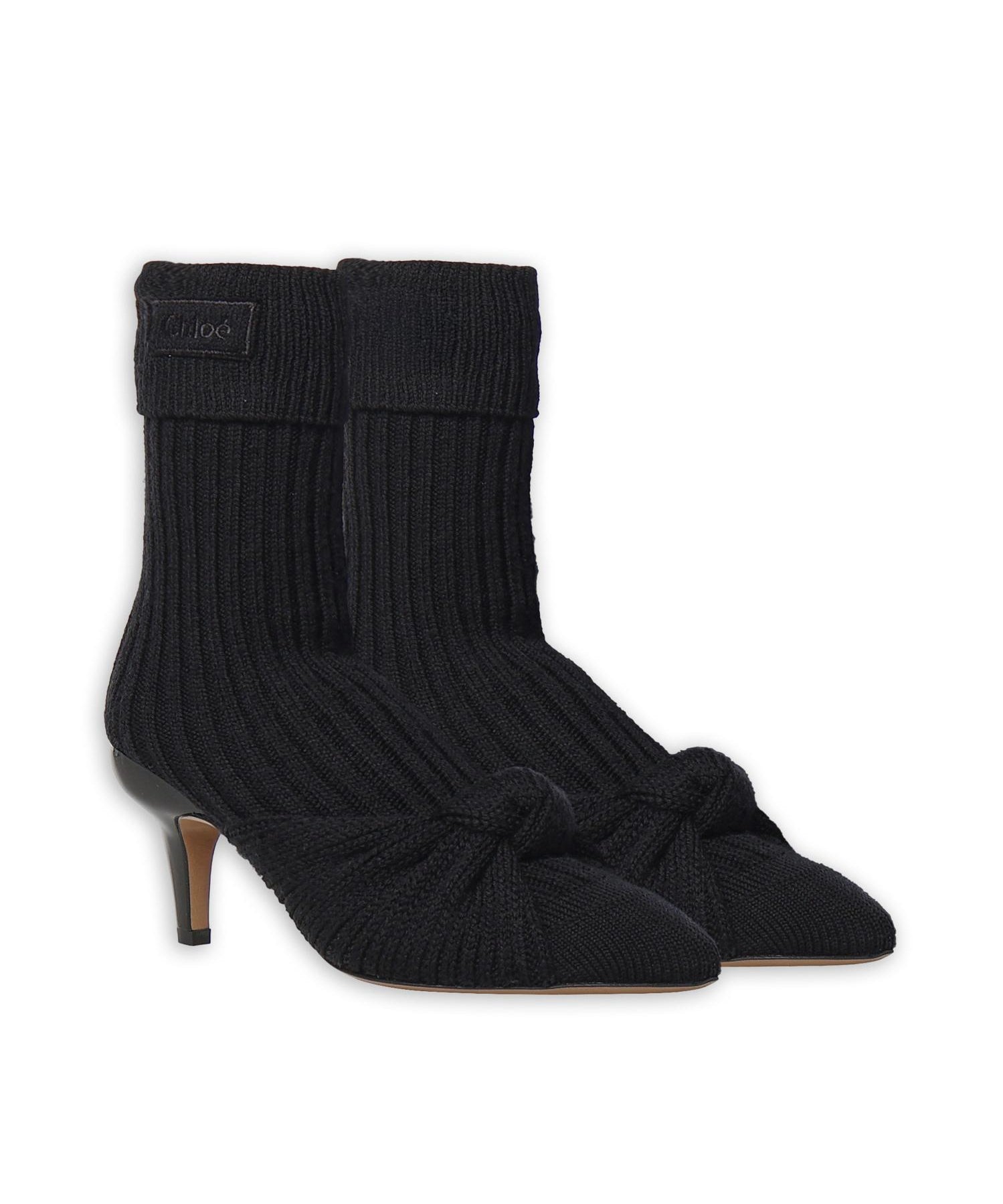 Stivaletti Suzie in lana a coste CH26A20KZB 001 CHLOÉ 
