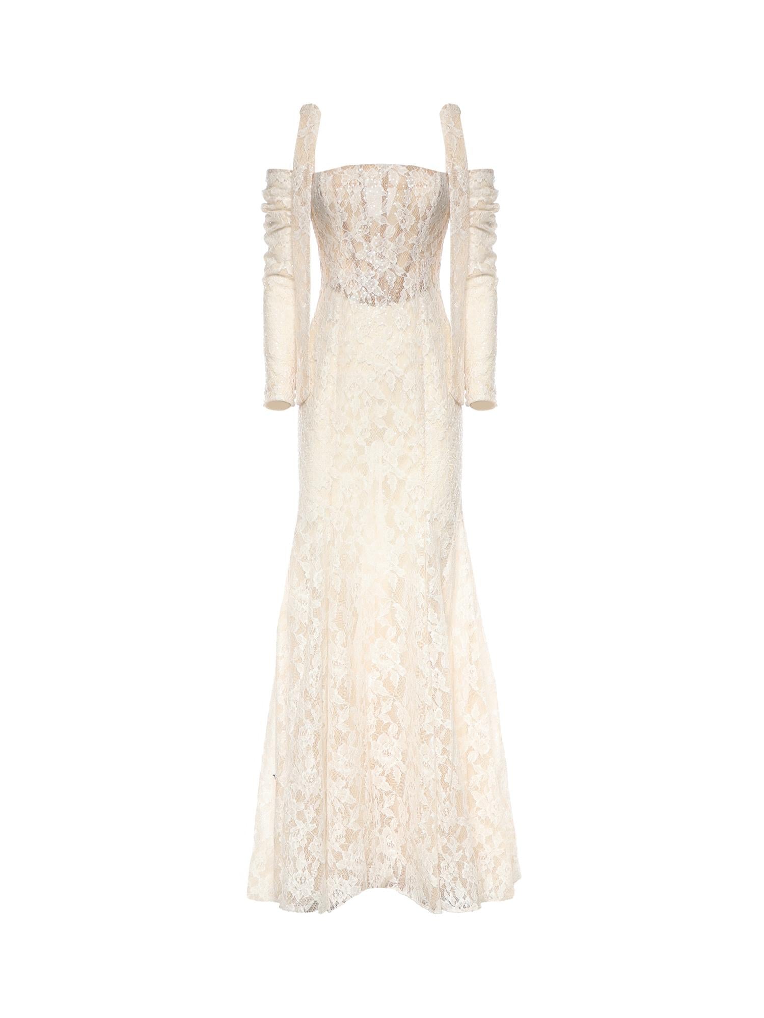 Abito lungo Camellia in pizzo GLSS26DRL08  GALIA LAHAV 